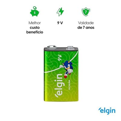 Bateria Alcalina 9v - Elgin
