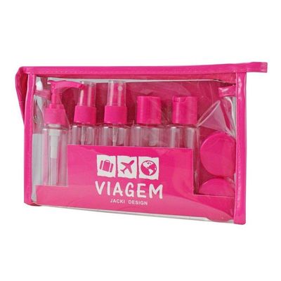 Kit De Frascos Com 10 Peças Jacki Design Pink