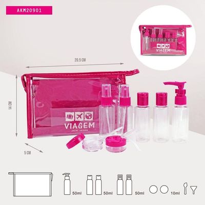 Kit De Frascos Com 10 Peças Jacki Design Pink