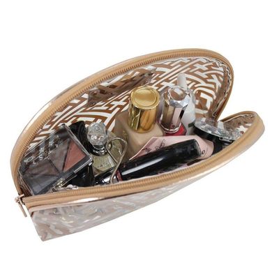 Necessaire Meia Lua Diamantes Jacki Design Dourado
