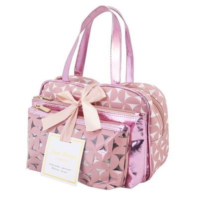 Kit De Necessaire Com 3 Pçs Glitz Jacki Design Rosa