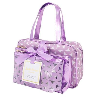 Kit De Necessaire Com 3 Pçs Glitz Jacki Design Roxo