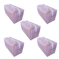 Kit 5 Necessaire Organizadora De Malas E Maquiagens Rosa