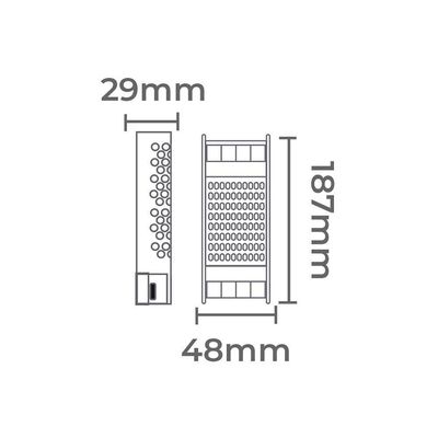 Fonte De Alimentação Chaveada Nordecor Dimerizável 24v 2,5a / 60w 127v Unica 7193