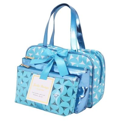 Kit De Necessaire Com 3 Pçs Glitz Jacki Design Azul