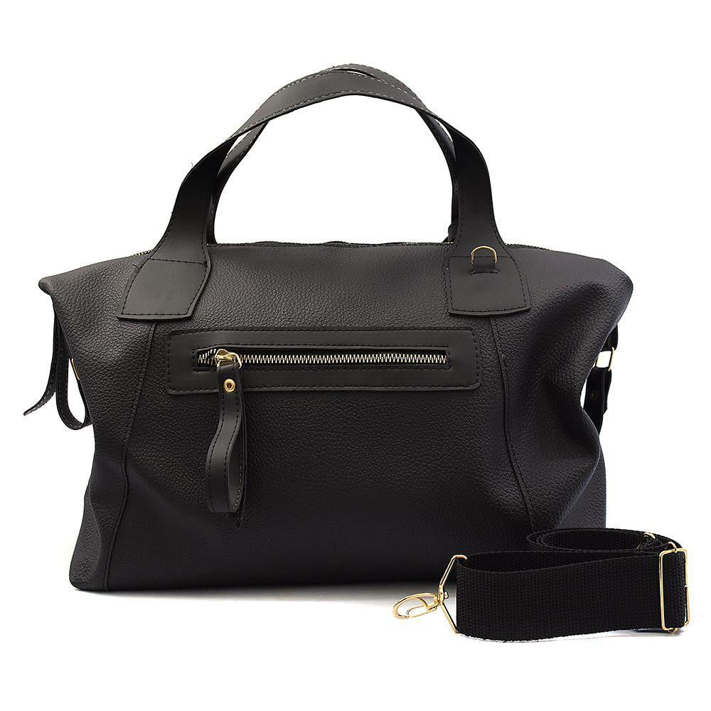 Bolsa Sacola Casual Feminino Com Alça Transversal Zíper Interno E Externo