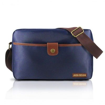 Bolsa Transversal For Men Jacki Design Azul - Marrom