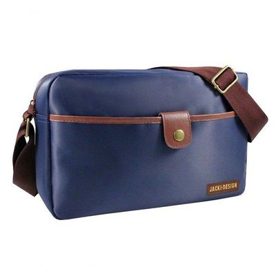 Bolsa Transversal For Men Jacki Design Azul - Marrom
