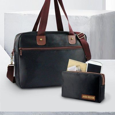 Bolsa Para Trabalho For Men Jacki Design Preto/marrom