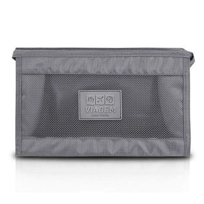 Necessaire Com Tela Jacki Design Cinza