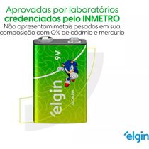 Bateria Alcalina 9v Comum Cartela Com 1 Unidade Elgin