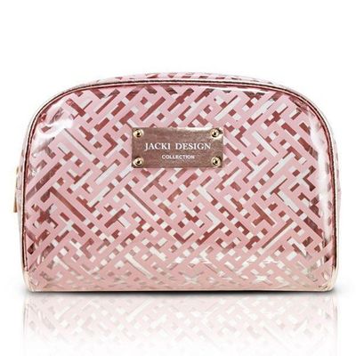 Necessaire Retangular Diamantes Jacki Design Rosa