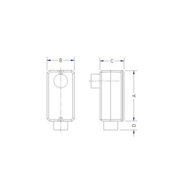 Condulete Fixo 1/2" Tipo "lb" - Sem Tampa / Sem Rosca / Com Pintura Eletrostática A Pó Tramontina