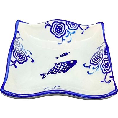 Kit 6 Tigela Sobremesa Bowl Praia Peixe Oceano Náutico 12cm