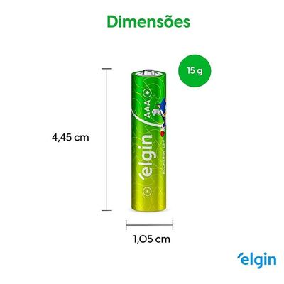 Pilha Alcalina Aaa Blister 4 Peças - Elgin