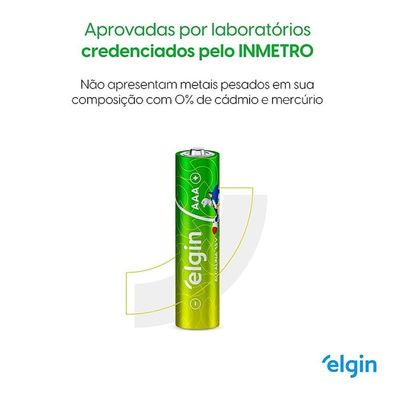 Pilha Alcalina Aaa Blister 4 Peças - Elgin