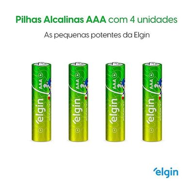 Pilha Alcalina Aaa Blister 4 Peças - Elgin