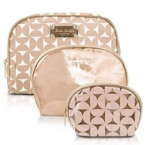 Kit De Necessaire Com 3 Pçs Glitz Jacki Design Dourado