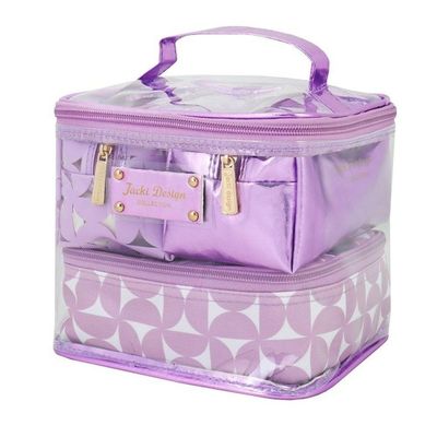 Kit De Necessaire Com 4 Pçs Glitz Jacki Design Roxo