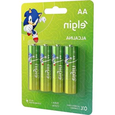 Pilha Alcalina Aa Pequena Cartela Com 4 Unidades Elgin