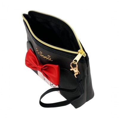 Necessaire Assinatura Rosto Minnie Laço 14x5x21cm - Disney