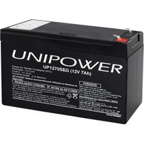 Bateria 12V 7,0 Ah(Up1270Seg)F187, Destinada Ao Mercado De S
