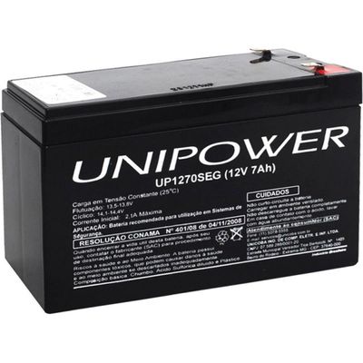 Bateria 12V 7,0 Ah(Up1270Seg)F187, Destinada Ao Mercado De S