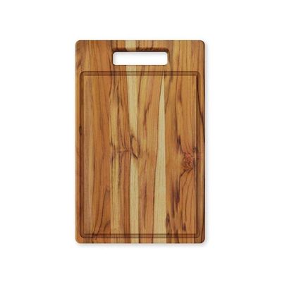 Tábua De Carne De Madeira Teca Com Canaleta - Stolf 39x25