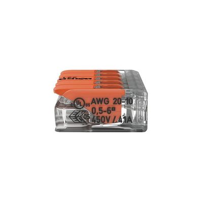 40 Conectores Automático 221-615 Até 6,0mm 5 Polos 41a - Wago
