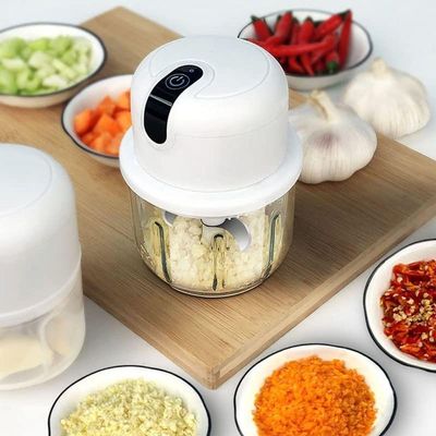 Mini Processador De Alimentos 3 Lâminas Elétrico Bivolt Usb - Branco Q-2157