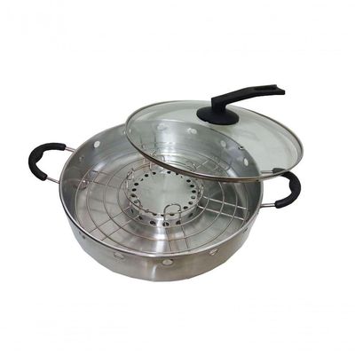 Churrasqueira Grill Para Boca De Fogão Com Tampa De Vidro
