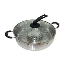 Churrasqueira Grill Para Boca De Fogão Com Tampa De Vidro