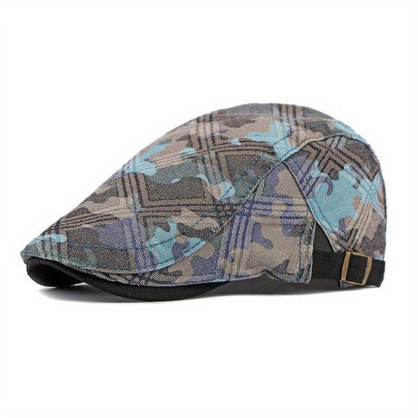 Boina De Camuflagem Inspirada Em Vintage , Algodão Respirável Roxo