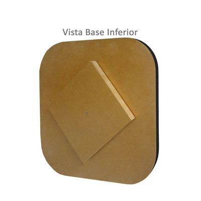 Prato Giratório Centro De Mesa Tampo Tábua Para Mesa 80 Cm - Preto Laca