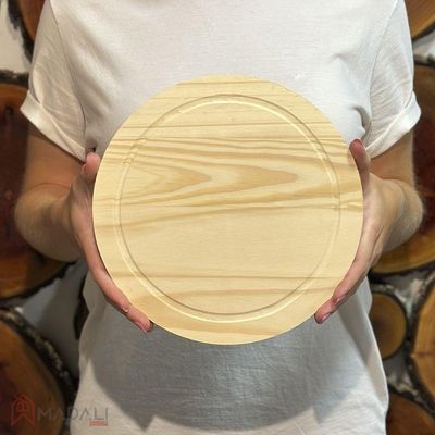 Tábua De Madeira Pinus Com Canaleta Redonda - Stolf 24cm
