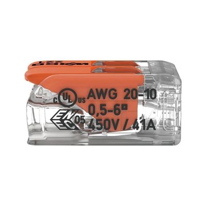 50 Conectores Automáticos Até 6,0mm 2 Polos 41a - Wago