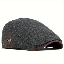 Boina De Outono Masculino Retro Ivy Estilo Gatsby Ajustável E Elegante Cinza