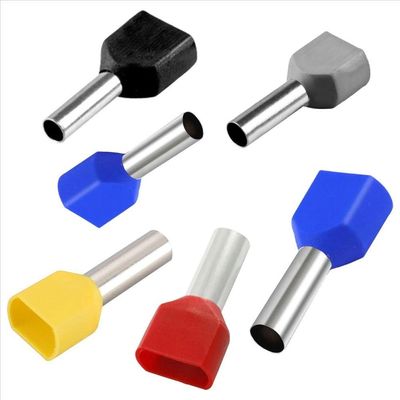 Terminal Pré-isolado Pino Tubular Duplo 16,0mm² - Azul - 50 Unidades
