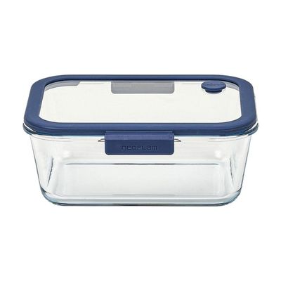 Pote De Vidro Hermético Retangular - Válvula Na Tampa De Vidro - 1900ml - Glacé Z - Neoflam