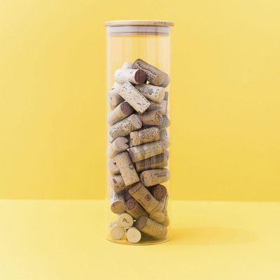 Pote De Vidro Com Tampa De Bambu Oikos 2l Hermético Redondo