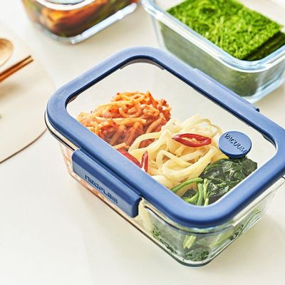 Pote De Vidro Hermético Retangular - Válvula Na Tampa De Vidro - 800ml - Glacé Z- Neoflam
