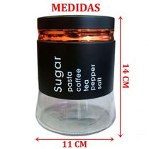 Frasco Pote Sugar De Vidro Porta Mantimentos Tampa Hermético