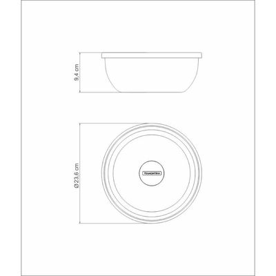 Pote Tramontina Freezinox Redondo em Aço Inox com Tampa Plástica 22 cm 2,9 L