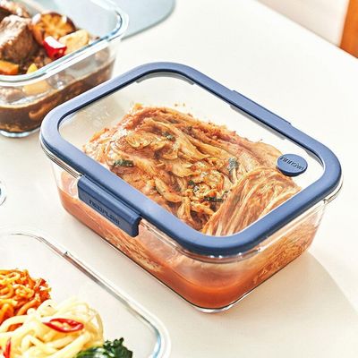 Pote De Vidro Hermético Retangular - Válvula Na Tampa De Vidro - 1200ml - Glacé Z - Neoflam