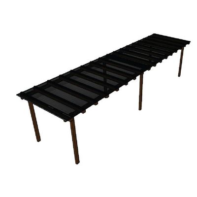 Kit Policarbonato Fume 4mm 8,00m X 3,00m - Perfis Naturais