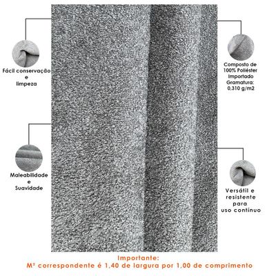 Tecido Rústico Bouclê Cinza Para Poltrona Puff Cabeceira Estofados Decoração T02 Metro - Lyam Decor