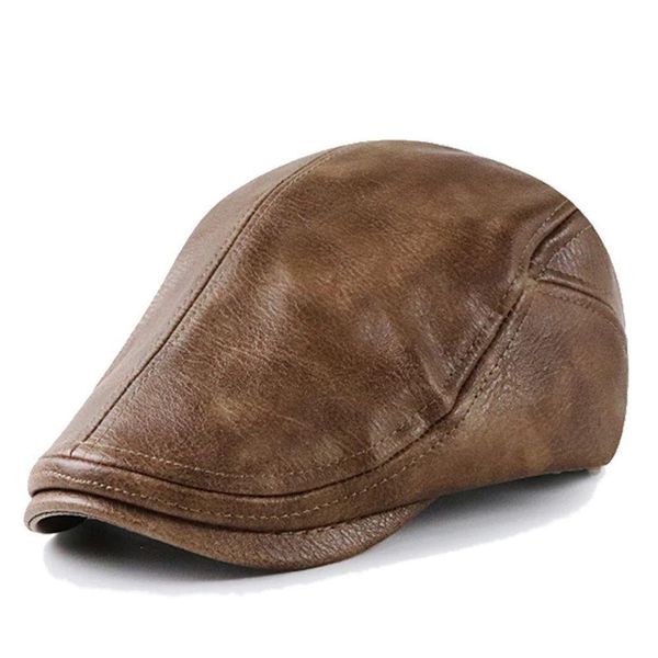 Boina Estilo Americana Qualidade Especial Ajustável Marrom Escuro 58cm