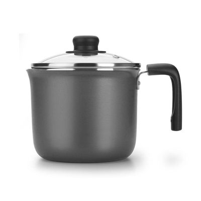 Leiteira Gourmet Preta 14 Cm 1,6 L Em Alumínio Com Revestimento Interno Antiaderente Multiflon