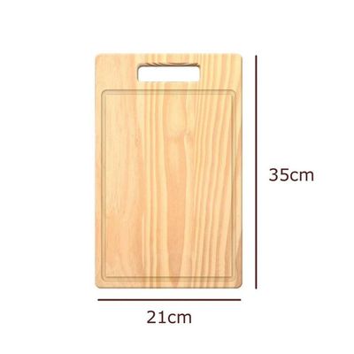Tábua De Carne De Madeira Pinus Com Pegador- Stolf 35x21
