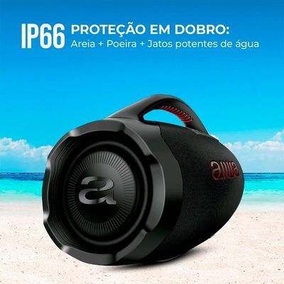 Caixa de Som Aiwa Boombox 200W RMS - AWS-BBS-01B Preto / Bivolt